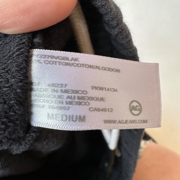 AG Adriano Goldschmied Black Jogger Sweatpants - Picture 4 of 5